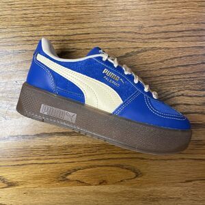 WOMENS PUMA PALERMO ELEVATA CF Blue Cream Platform Shoes Size 6 NEW